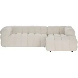 Höffner Ecksofa in moderner Bubble-Optik Vibana ¦ beige ¦ Maße (cm): B: 277 H: 72 T:
