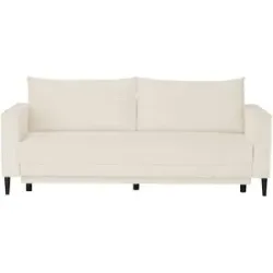 Höffner Schlafsofa  Mila ¦ creme ¦ Maße (cm): B: 222 H: 100 T: 95.0