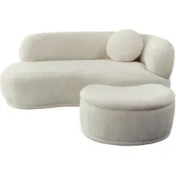Höffner Einzelsofa mit Stauraumhocker Vronie ¦ Maße (cm): B: 186 H: 69 T: 112.0