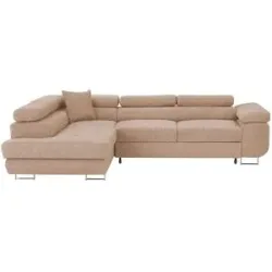 Höffner Ecksofa mit Schlaffunktion Tereccia ¦ beige ¦ Maße (cm): B: 273 H: 73 T: 203.0