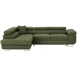 Höffner Ecksofa mit Schlaffunktion Tereccia ¦ grün ¦ Maße (cm): B: 273 H: 73 T: 203.0