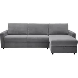 uno Ecksofa mit Schlaffunktion Ester ¦ grau ¦ Maße (cm): B: 274 H: 89 T: 164.0