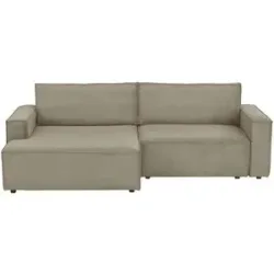 Höffner Ecksofa mit Schlaffunktion Capri ¦ braun ¦ Maße (cm): B: 243 H: 81 T: 156.0