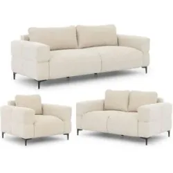 S-STYLE Polstergarnitur 3+2+1  Cardea ¦ beige ¦ Maße (cm): B: 217 H: 80