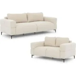 S-STYLE Polstergarnitur 3+2  Cardea ¦ beige ¦ Maße (cm): B: 217 H: 80