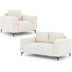 S-STYLE Polstergarnitur 2+1  Cardea ¦ creme ¦ Maße (cm): B: 154 H: 80