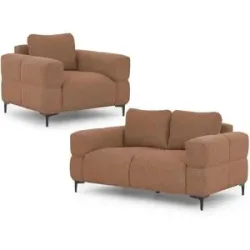 S-STYLE Polstergarnitur 2+1  Cardea ¦ rot ¦ Maße (cm): B: 154 H: 80
