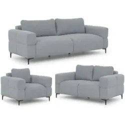 S-STYLE Polstergarnitur 3+2+1  Cardea ¦ grau ¦ Maße (cm): B: 217 H: 80