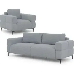 S-STYLE Polstergarnitur 3+1  Cardea ¦ grau ¦ Maße (cm): B: 217 H: 80