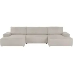 uno Wohnlandschaft mit Schlaffunktion Fjord ¦ beige ¦ Maße (cm): B: 358 H: 85 T: