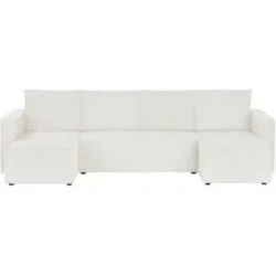 uno Wohnlandschaft mit Schlaffuntion Cleo ¦ creme ¦ Maße (cm): B: 296 H: 88 T:
