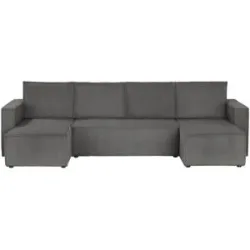 uno Wohnlandschaft mit Schlaffuntion Cleo ¦ grau ¦ Maße (cm): B: 296 H: 88 T: