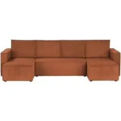 uno Wohnlandschaft mit Schlaffuntion Cleo ¦ kupfer ¦ Maße (cm): B: 296 H: 88 T: