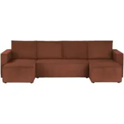 uno Wohnlandschaft mit Schlaffuntion Cleo ¦ rot ¦ Maße (cm): B: 296 H: 88 T: