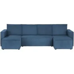 uno Wohnlandschaft mit Schlaffuntion Cleo ¦ blau ¦ Maße (cm): B: 296 H: 88 T:
