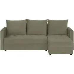 UNO, uno Ecksofa mit Schlaffunktion Kos Pik ¦ grün ¦ Maße (cm): B: 220 H: 88 T: 148.0