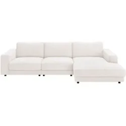 Jette Home Ecksofa Cord Sila ¦ weiß ¦ Maße (cm): B: 330 H: 91 T: 190.0