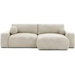 S-STYLE Ecksofa mit Schlaffunktion Puffy ¦ beige ¦ Maße (cm): B: 266 H: 86