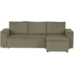 Höffner Ecksofa mit Schlaffunktion Xabia ¦ grün ¦ Maße (cm): B: 238 H: 77 T: 140.0