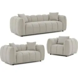S-STYLE Polstergarnitur 3+2+1  Nubira ¦ braun ¦ Maße (cm): B: 228 H: 69