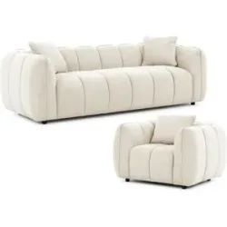 S-STYLE Polstergarnitur 3+1  Nubira ¦ beige ¦ Maße (cm): B: 228 H: 69