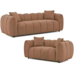 S-STYLE Polstergarnitur 3+2  Nubira ¦ rot ¦ Maße (cm): B: 228 H: 69