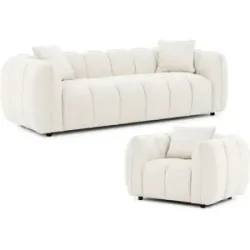 S-STYLE Polstergarnitur 3+1  Nubira ¦ creme ¦ Maße (cm): B: 228 H: 69
