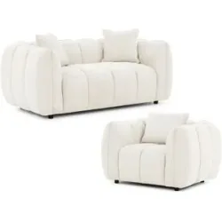 S-STYLE Polstergarnitur 2+1  Nubira ¦ creme ¦ Maße (cm): B: 172 H: 69
