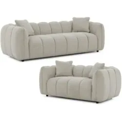 S-STYLE Polstergarnitur 3+2  Nubira ¦ braun ¦ Maße (cm): B: 228 H: 69