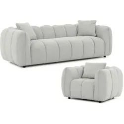 S-STYLE Polstergarnitur 3+1  Nubira ¦ grau ¦ Maße (cm): B: 228 H: 69