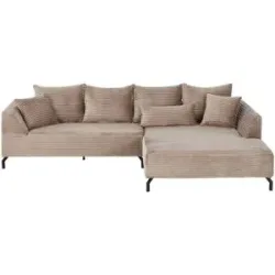 HOFFNER, Höffner Ecksofa  Lilia ¦ braun ¦ Maße (cm): B: 302 H: 86 T: 201.0