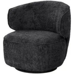 Höffner Selection Drehsessel  Mia ¦ schwarz ¦ Maße (cm): B: 74 H: 77 T: 74.0
