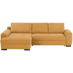 Bobb Ecksofa in kuscheligem Cordstoff Soumia ¦ gelb ¦ Maße (cm): B: 283 H: 91 T: