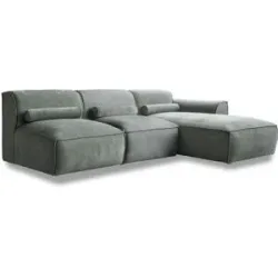Miuform, Miuform Ecksofa modular Flex Felix ¦ grün ¦ Maße (cm): B: 244 H: 70