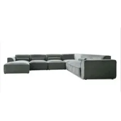 Miuform Wohnlandschaft modular Flex Felix ¦ grün ¦ Maße (cm): B: 337 H: 70