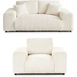 S-STYLE Polstergarnitur 2er-Set  Mollis ¦ beige ¦ Maße (cm): B: 178 H: 79