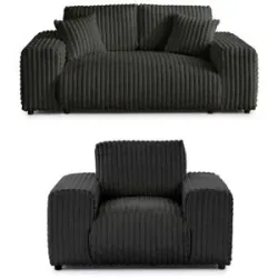 S-STYLE Polstergarnitur 2er-Set  Mollis ¦ grau ¦ Maße (cm): B: 178 H: 79