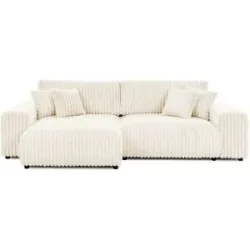 S-STYLE Ecksofa  Mollis ¦ beige ¦ Maße (cm): B: 255 H: 77