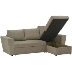 Höffner Ecksofa mit Schlaffunktion Xara ¦ beige ¦ Maße (cm): B: 245 H: 88 T: 156.0