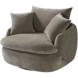 Höffner Sessel mit Drehfunktion Wiesia ¦ braun ¦ Maße (cm): B: 122 H: 66 T: 106.0