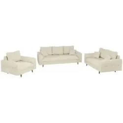 S-STYLE Polstergarnitur 3+2+1  Trygve ¦ beige ¦ Maße (cm): B: 210 H: 81