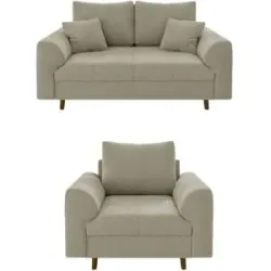 S-STYLE Polstergarnitur 2+1  Lars ¦ beige ¦ Maße (cm): B: 150 H: 81