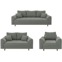 S-STYLE Polstergarnitur 3+2+1  Lars ¦ grau ¦ Maße (cm): B: 210 H: 81