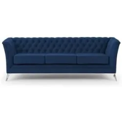 S-STYLE Chesterfield Einzelsofa  Wilhelm ¦ blau ¦ Maße (cm): B: 237 H: 78