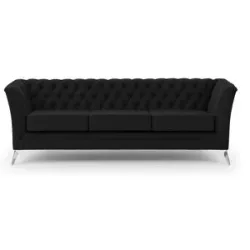S-STYLE Chesterfield Einzelsofa  Wilhelm ¦ schwarz ¦ Maße (cm): B: 237 H: 78
