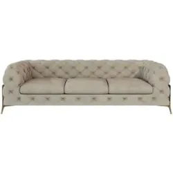 S-STYLE Chesterfield Einzelsofa  Natalie ¦ creme ¦ Maße (cm): B: 243 H: 75