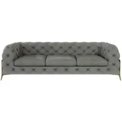 S-STYLE Chesterfield Einzelsofa  Natalie ¦ grau ¦ Maße (cm): B: 243 H: 75