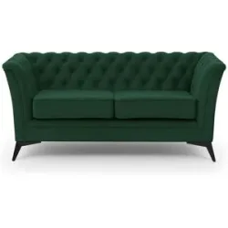 S-STYLE Chesterfield Einzelsofa  Wilhelm ¦ grün ¦ Maße (cm): B: 175 H: 78