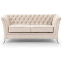 S-STYLE Chesterfield Einzelsofa  Wilhelm ¦ beige ¦ Maße (cm): B: 175 H: 78