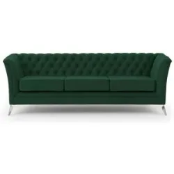 S-STYLE Chesterfield Einzelsofa  Wilhelm ¦ grün ¦ Maße (cm): B: 237 H: 78